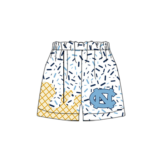 Custom Moq 3 football team blue boys shorts
