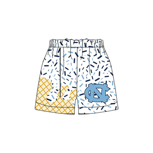 Custom Moq 3 football team blue boys shorts