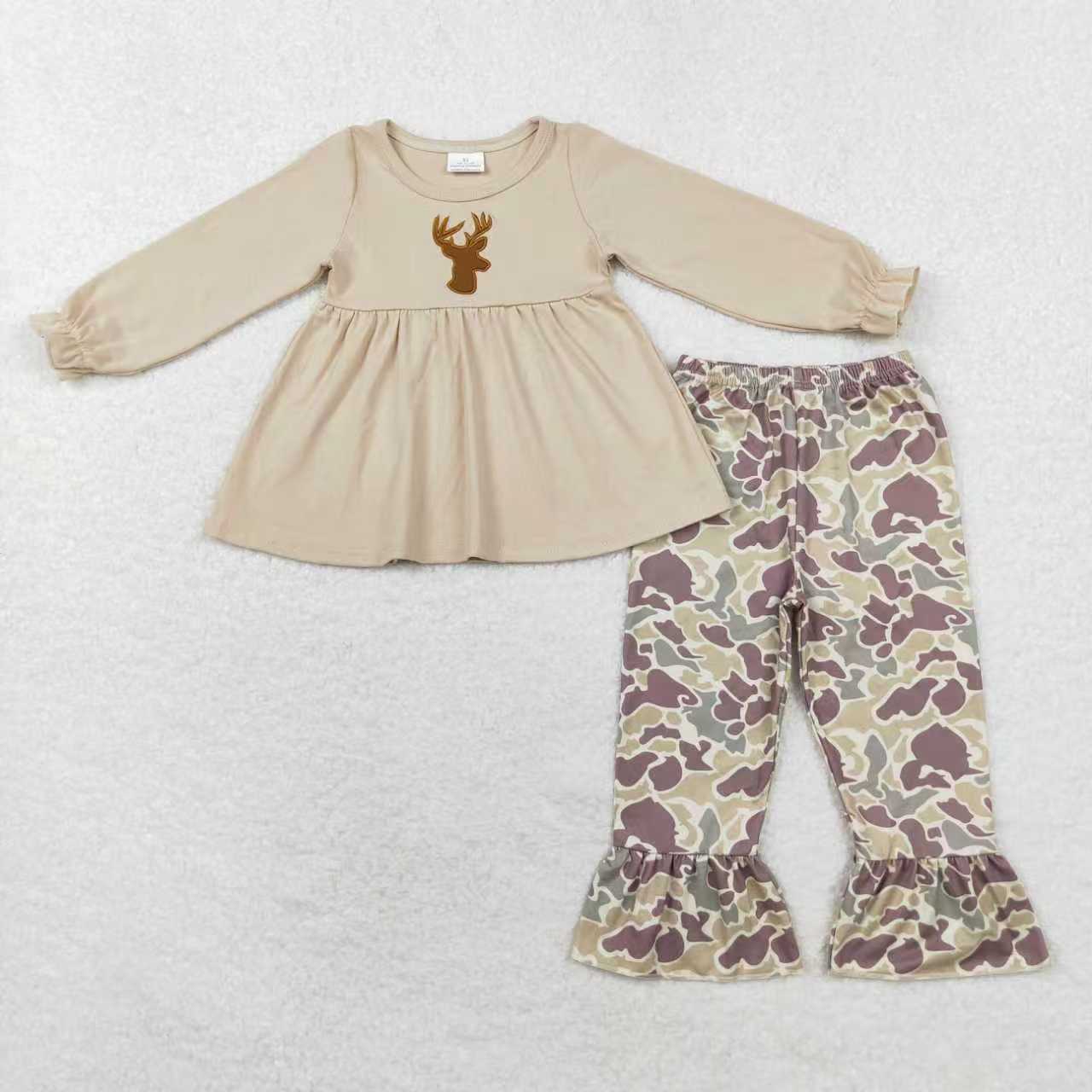 Embroidery hunting deer camo RTS Sibling Clothes