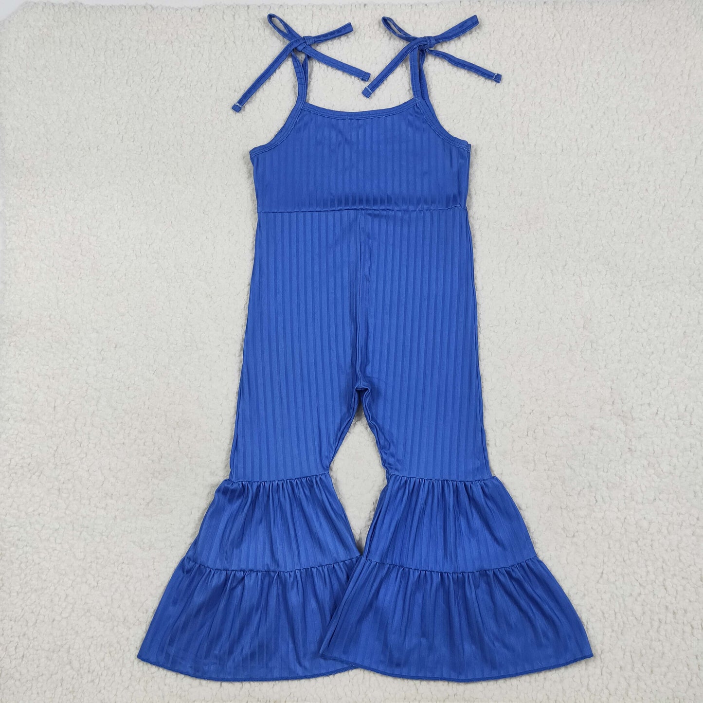 SR3158 ribbed navy blue girls jumpsuits