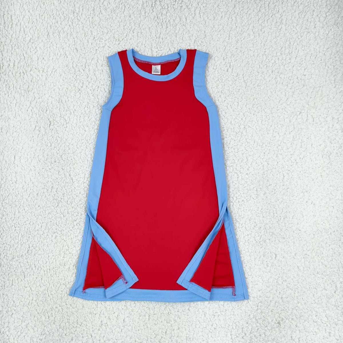 GSD4255 Yoga Red Blue Sleeveless Girls Dress