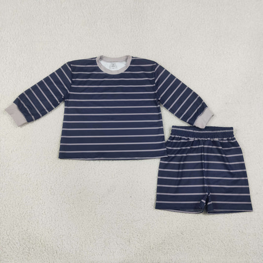 GLS0158 Yoga Black Long Sleeve Shorts Girls Set