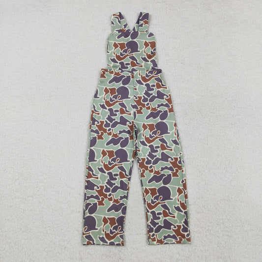 USA SHOP SR2006 dark green camo sleeveless boys jumpsuits