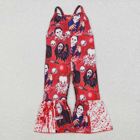 SR1965 Halloween clown red girls romper