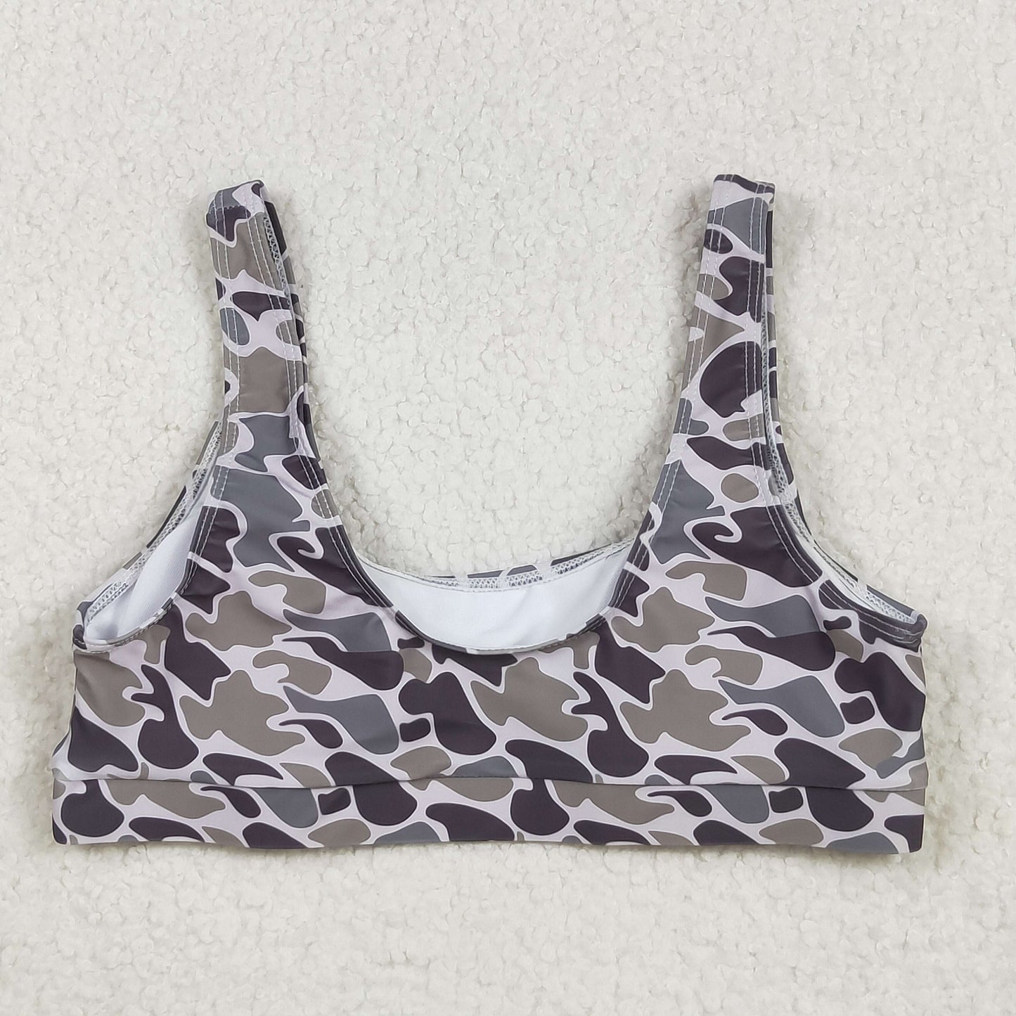 S0573 hunting camo adult woman swimsuits top