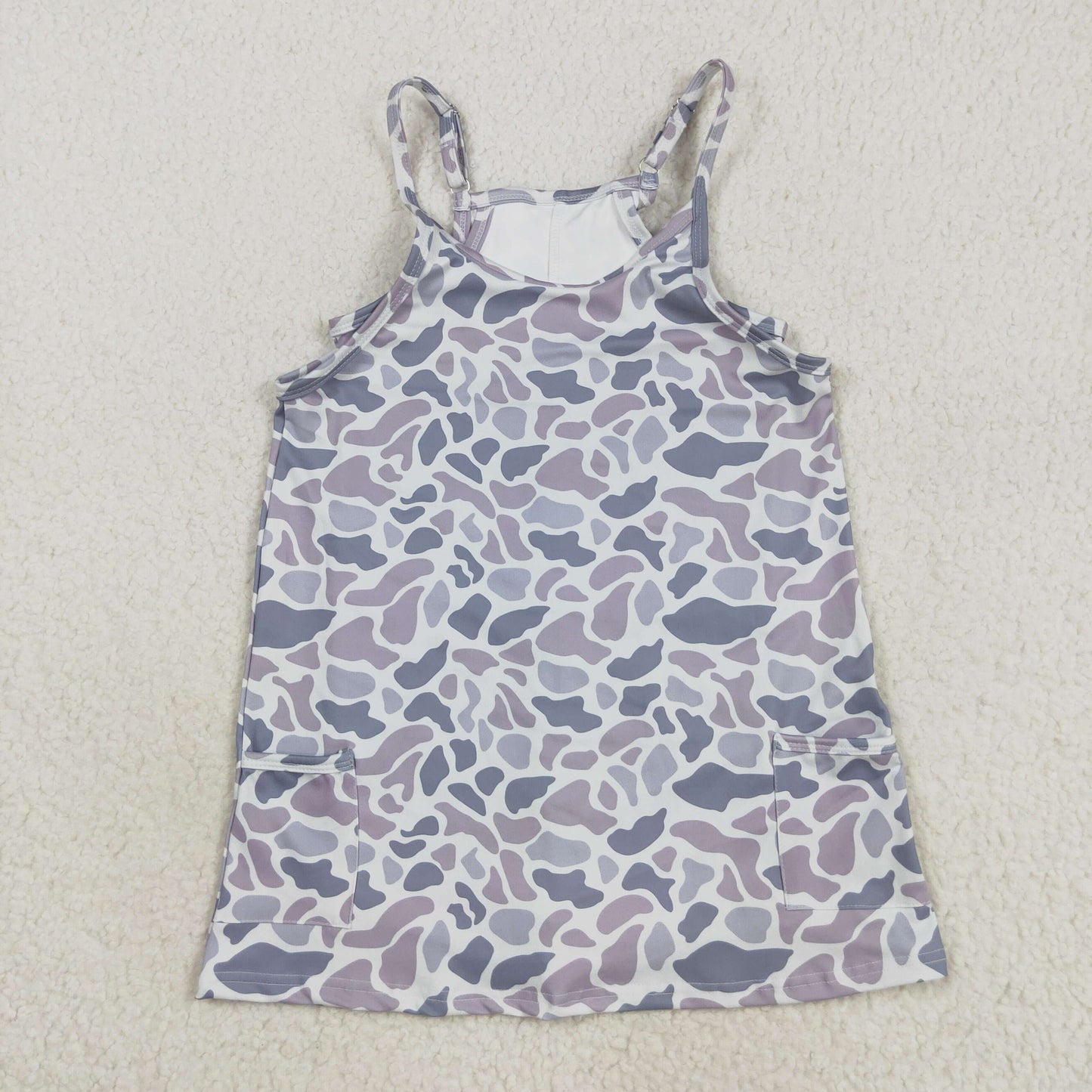 GSD2723 yoga grey camo skorts girls dress