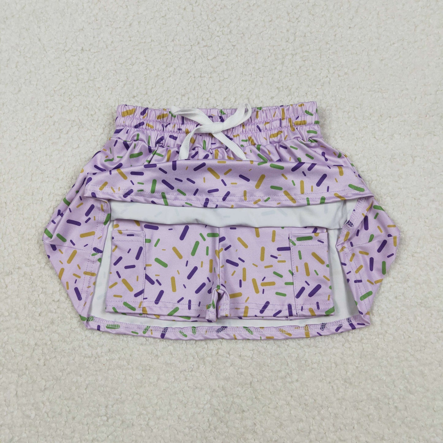 GLK0144 purple ice sprinkles skorts girls skirt