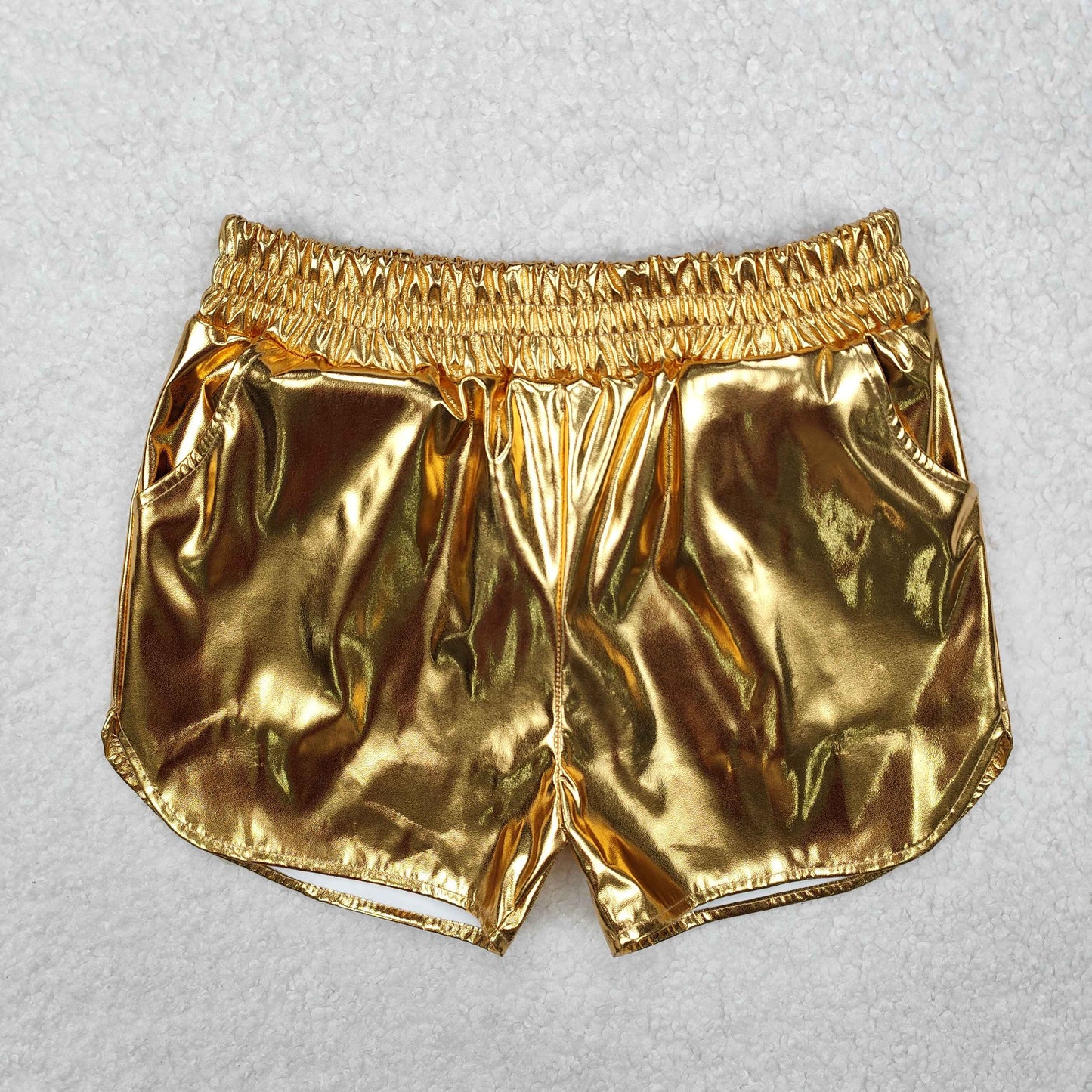 SS0417 Golden Leather Girls Shorts