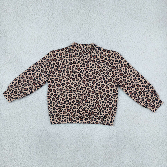 GT1904 Leopard Long Sleeve Girls Top