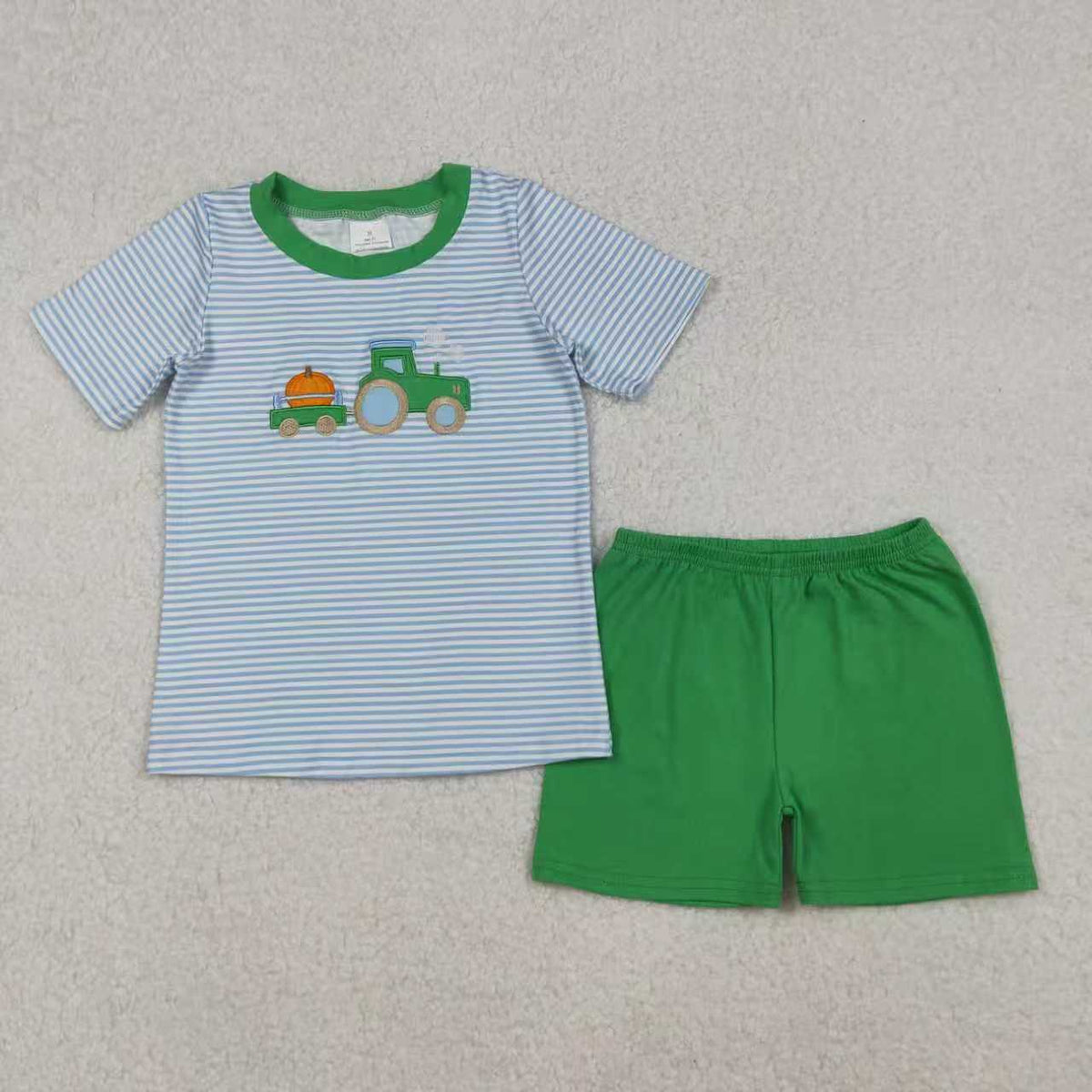 embroidery Autumn pumpkin truck RTS Sibling Clothes