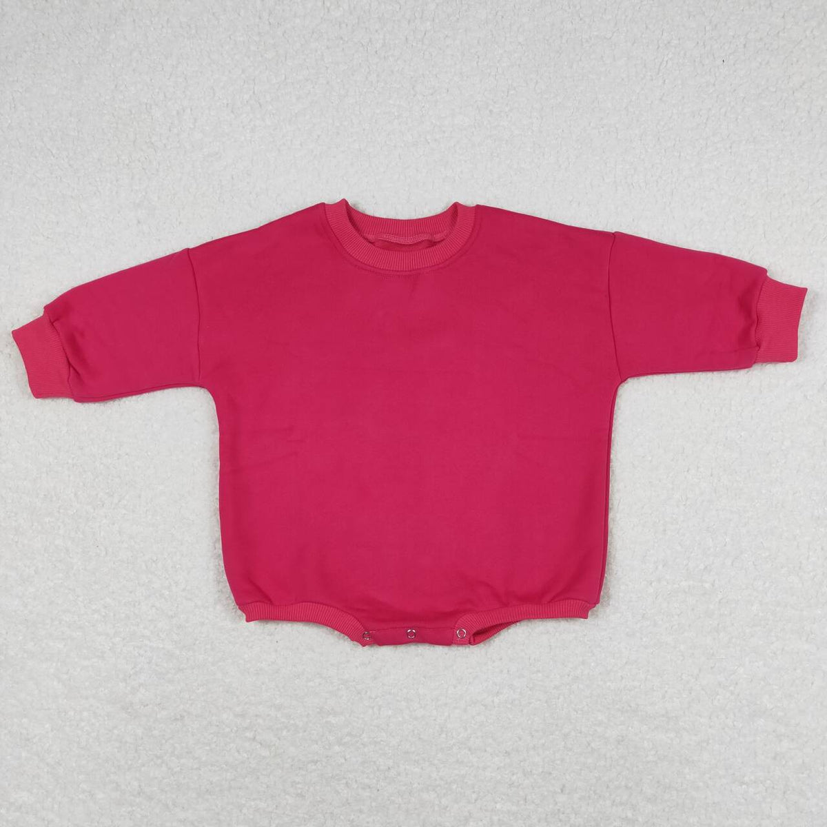 LR0923 hot pink cotton long sleeve girls romper