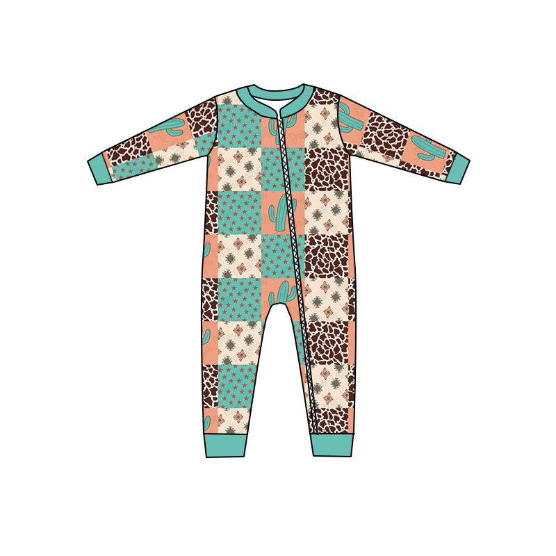 custom S 9.2 Cactus printing kids romper