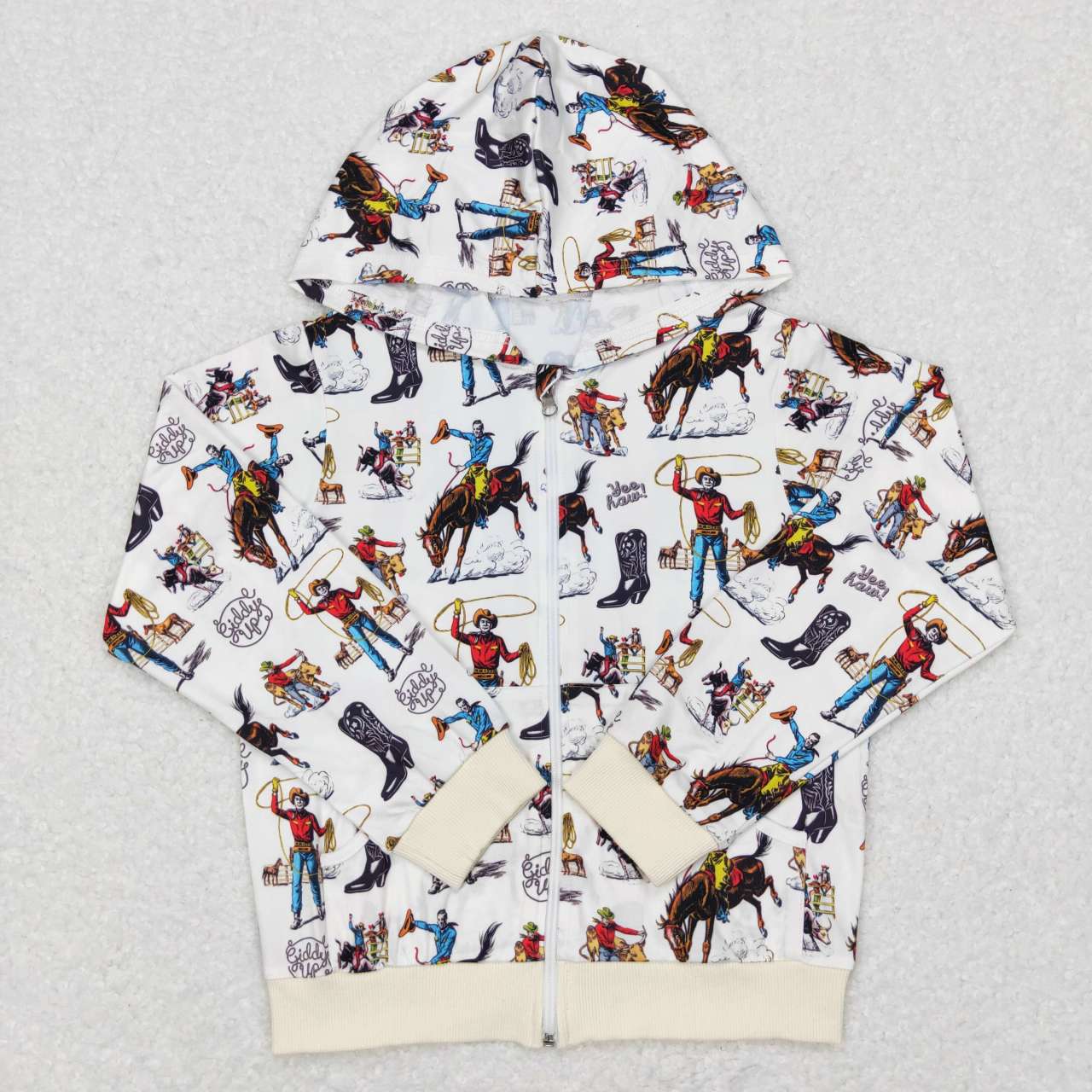 BT0267 Western Hoodie Long Sleeve Boys Top