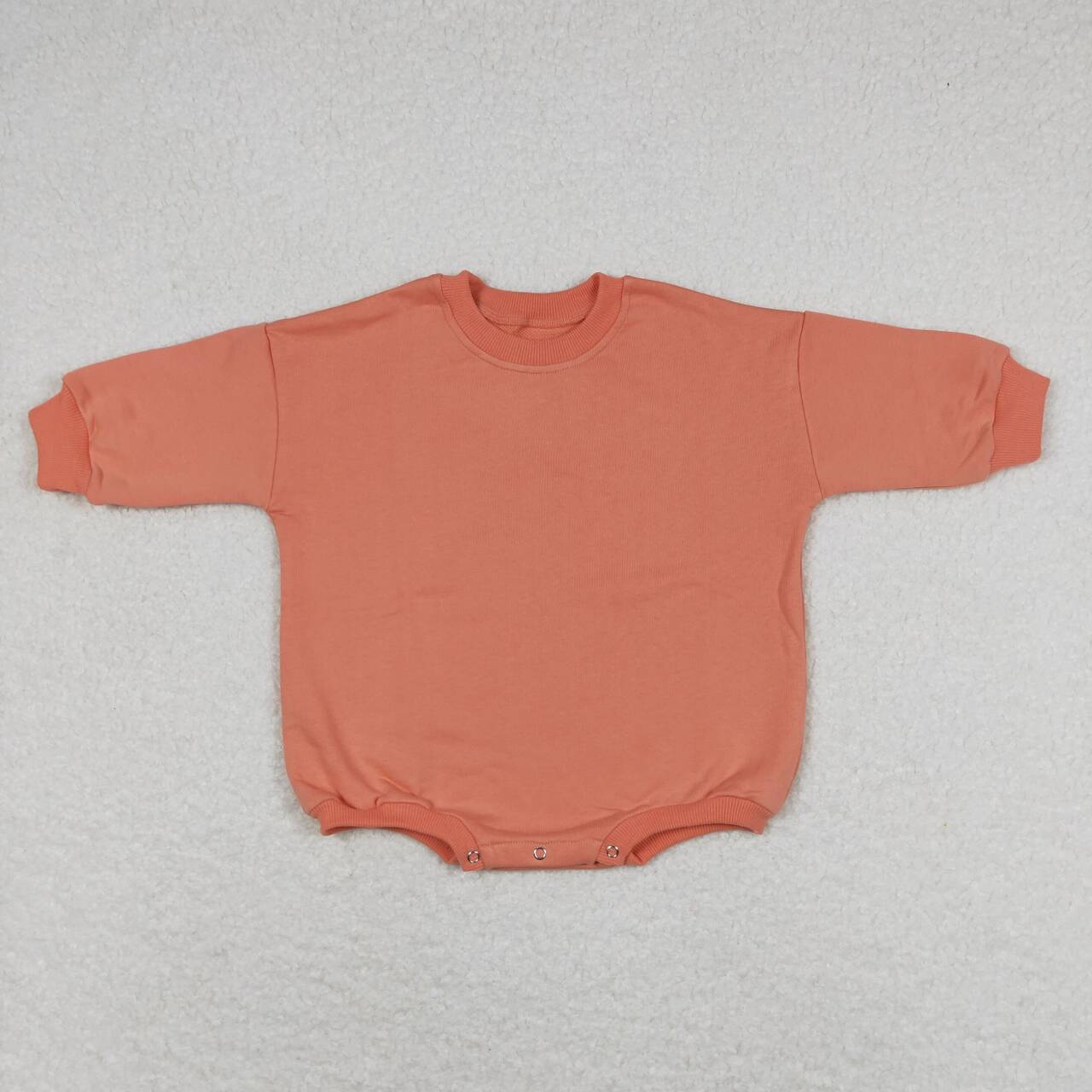 LR0929 orange cotton long sleeve girls romper