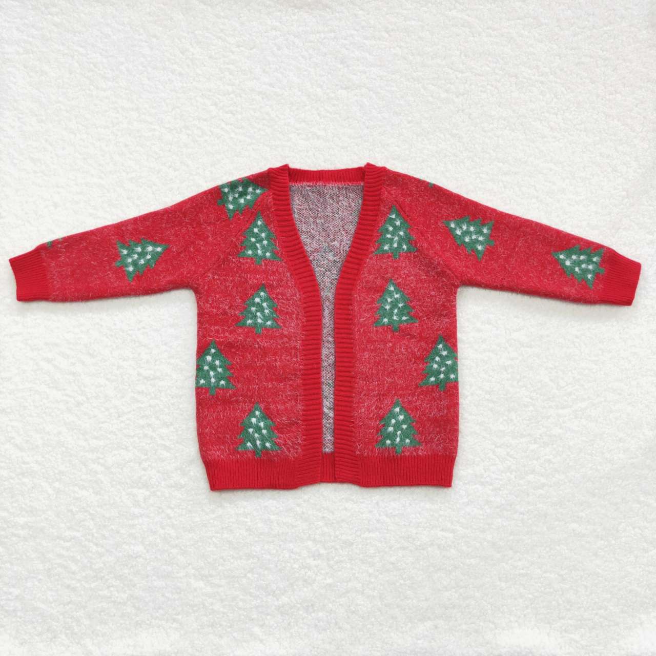 GT0356 Christmas tree red long sleeve kids sweater