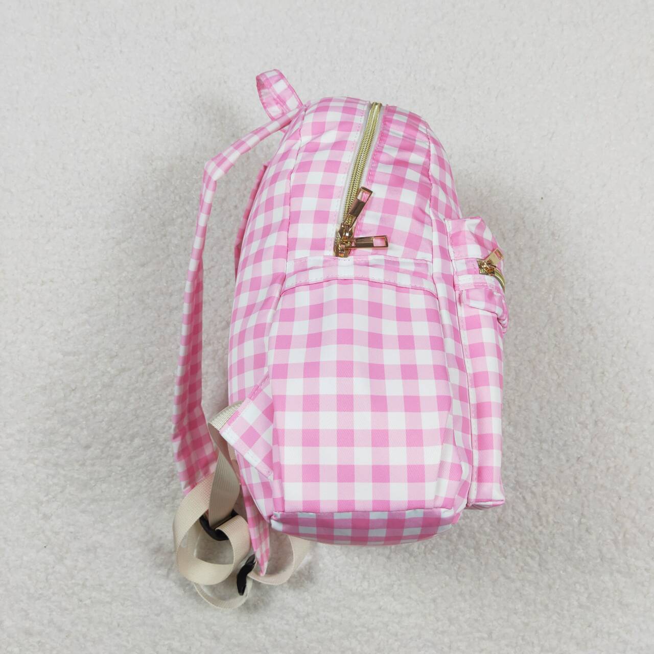 BA0086 Pink checkered Bag
