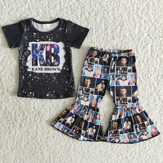 B7-14 KB Star short sleeve pants girls set