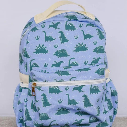 preorder BA0221 green dinosaur blue kids bag