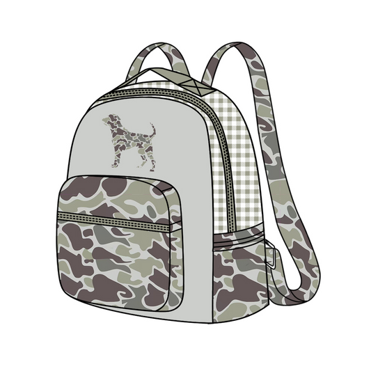 preorder BA0268 hunting mallard dog camo kids bag