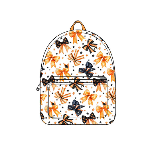 preorder BA0317 Halloween black/orange bows school bag