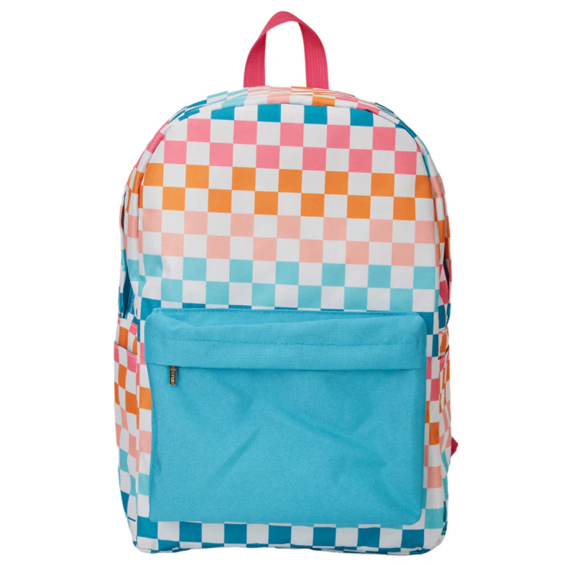 preorder BA0323 colorful checkered blue bag