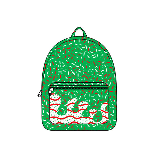 preorder BA0347 Christmas green dot red striped bag