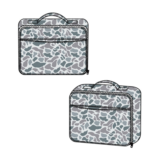 preorder BA0382 grey camo lunchbox lunch bag