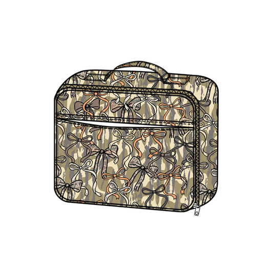 preorder BA0393 Camo Bows Lunchbox Lunch Bag