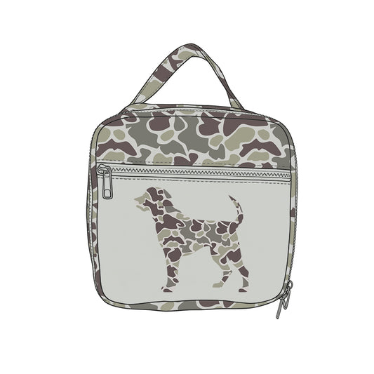 preorder BA0398 Dog Camo Lunchbox Lunch Bag