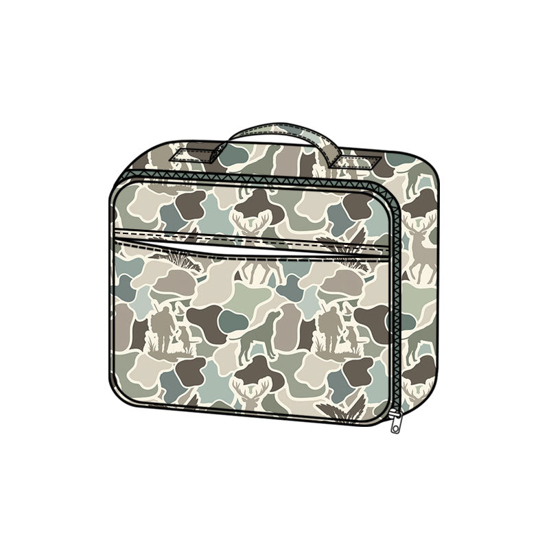 preorder BA0448 Hunting Camo Deer Lunchbox Lunch Bag