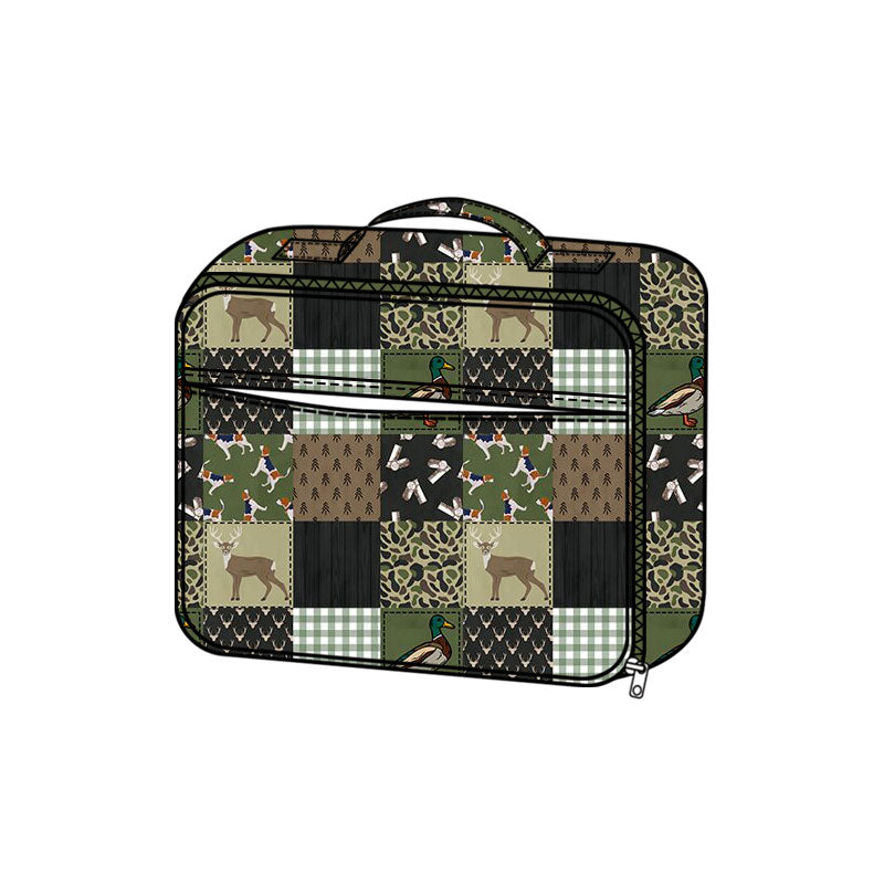 preorder BA0449 Hunting Camo Deer Lunchbox Lunch Bag