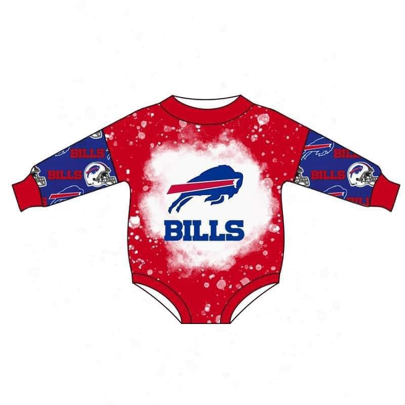 custom S 9.27 Red long sleeve kids romper