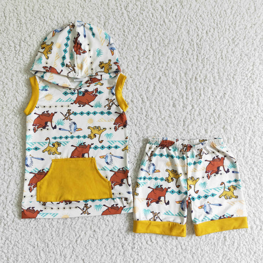 BSSO0039 Cartoon Hoodie Set