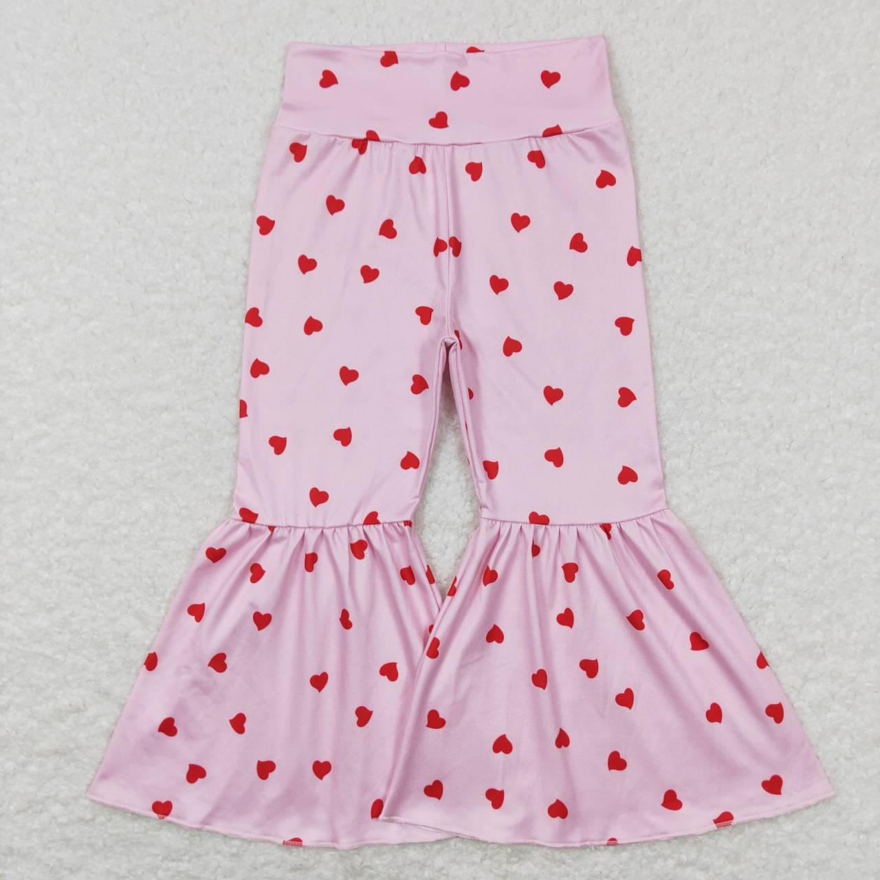 P0339 Valentine's Day red heart pink girls pants