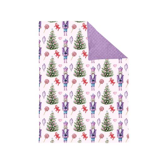 preorder BL0064 Christmas tree king purple baby blanket