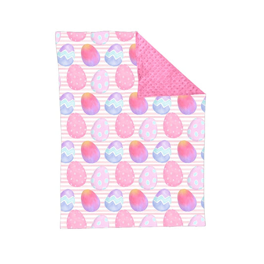 preorder BL0103 Easter egg pink baby blanket
