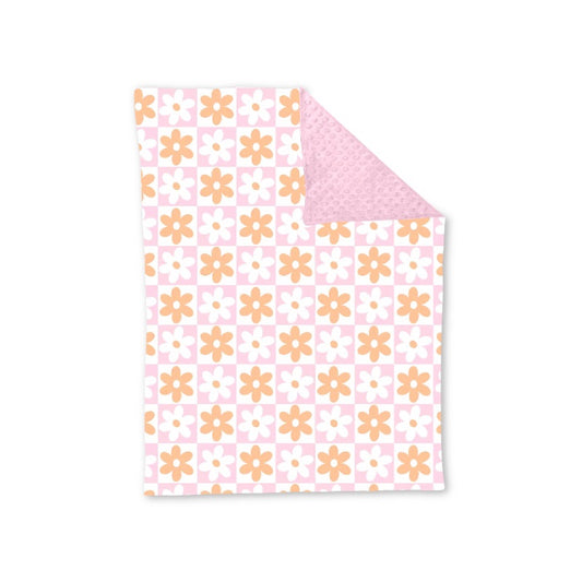 preorder BL0110 Flowers pink baby blanket