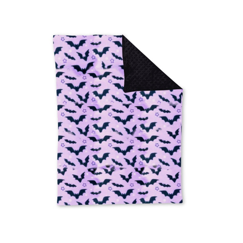 preorder BL0137 Halloween bat purple baby blanket