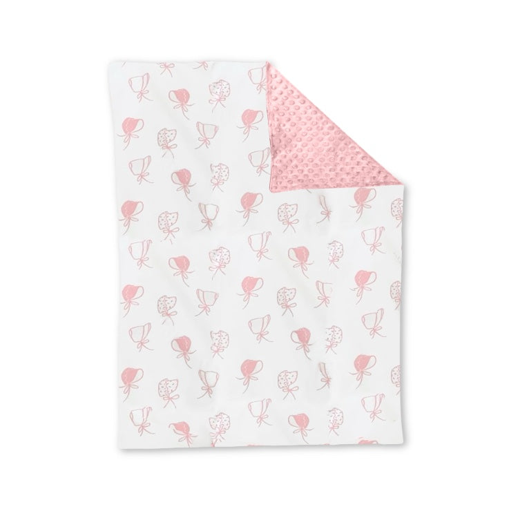 preorder BL0148 pink flowers baby blanket