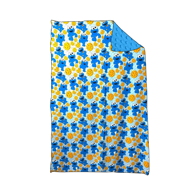 preorder BL0195 baby blanket cartoon cookie blue blanket