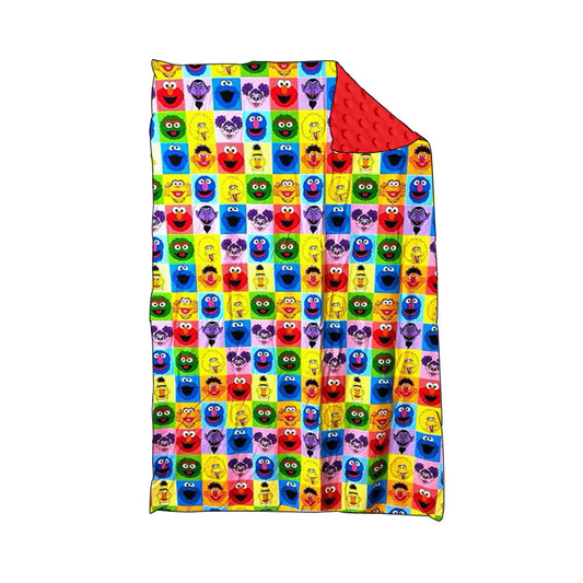 preorder BL0196 baby blanket cartoon checkered red blanket