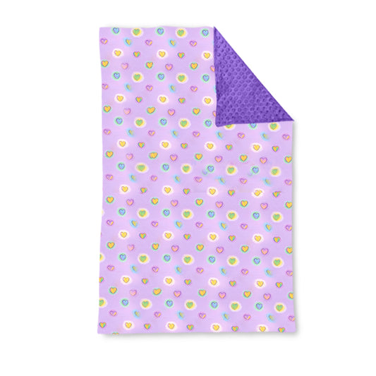 preorder BL0235 Valentine's Day Hear Purple Baby Blanket