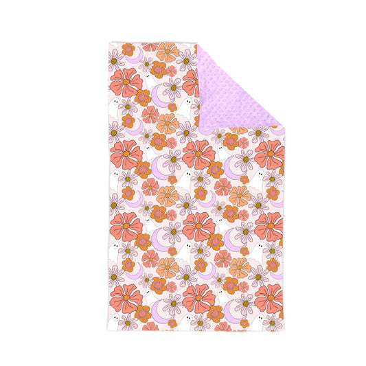 preorder BL0251 Flowers Pink Baby Blanket