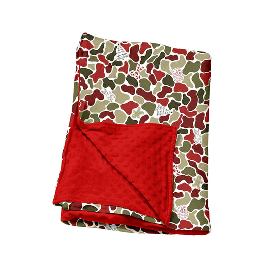preorder BL0257 Christmas Santa Camo Baby Blanket