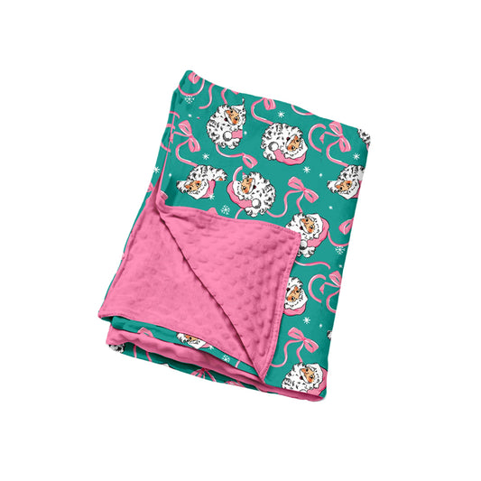 preorder BL0258 Christmas Santa Bows Baby Blanket