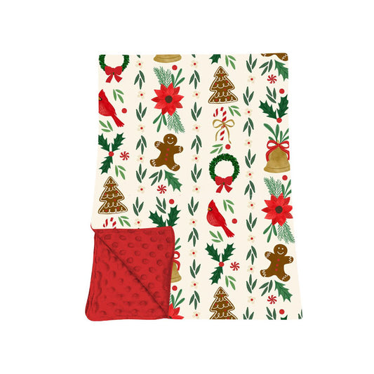 preorder BL0274 Christmas Gingerbread Man Baby Blanket