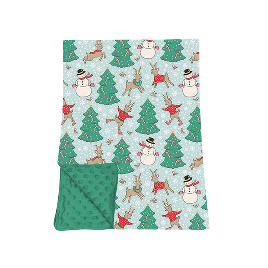 preorder BL0278 Christmas Deer Tree Baby Blanket