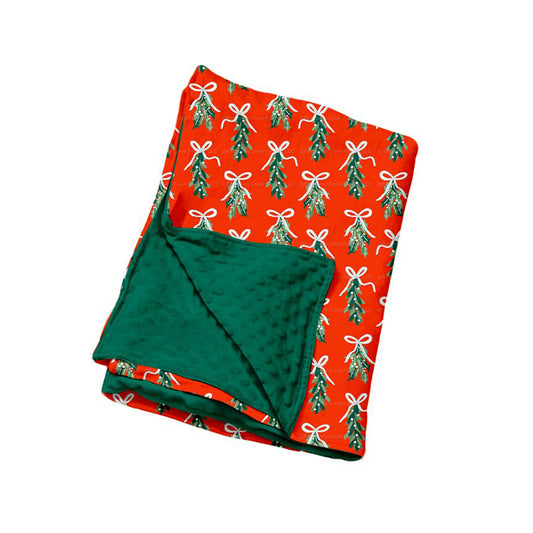 preorder BL0279 Christmas Bows Tree Baby Blanket