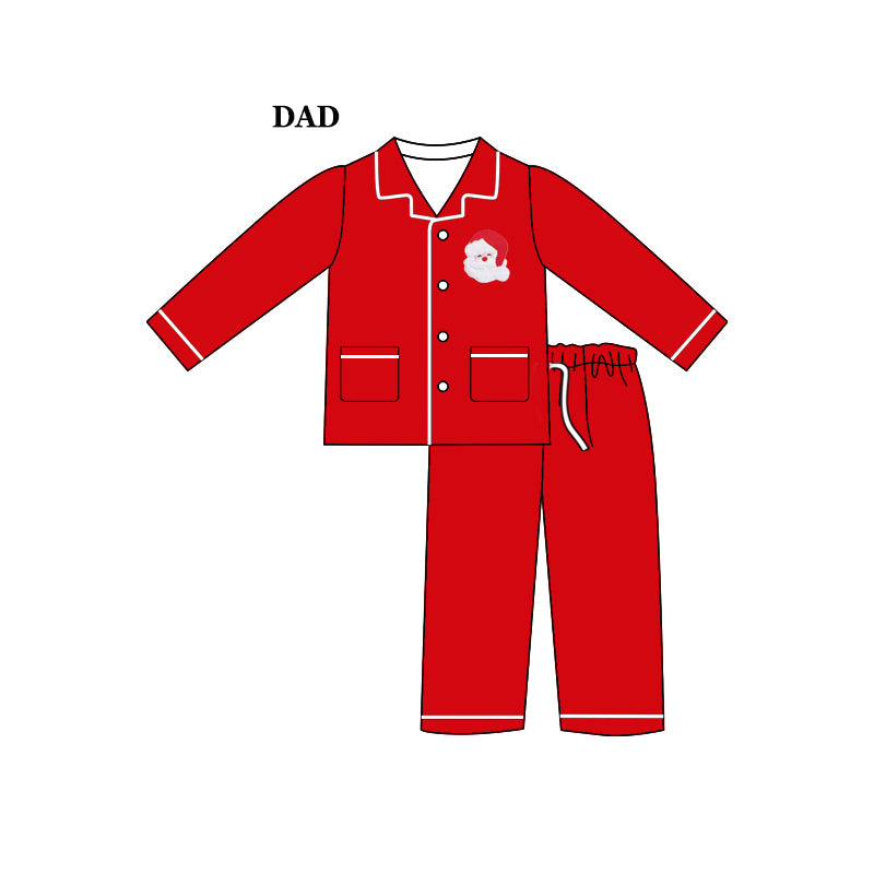 BLP0296 Christmas Santa Claus red long sleeve pants adult men pajamas