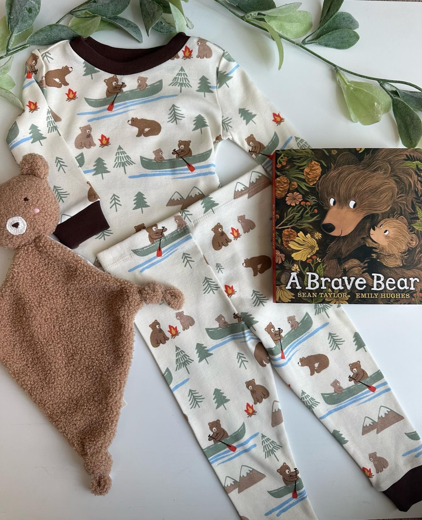 preorder BLP0343 Bear tree long sleeve boys pajamas